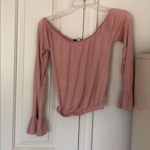 Pink off the shoulder top